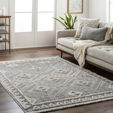 Mark&Day Area Rugs, 6x9 Ayios Global Gray Area Rug (6'7" x 9')