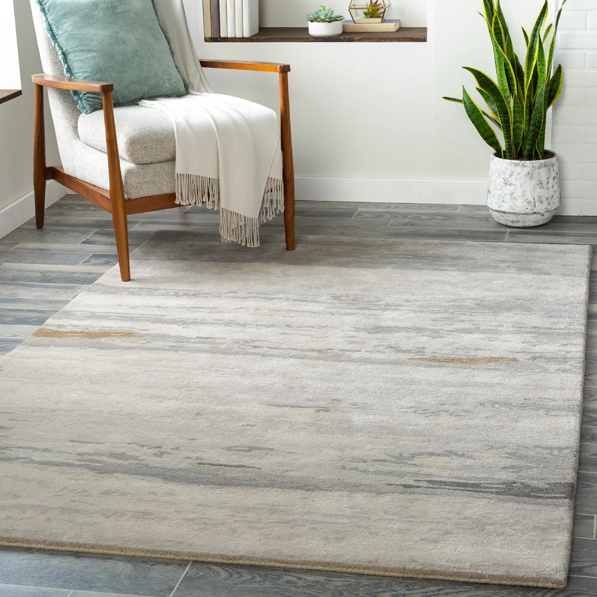 Mark&Day Area Rugs, 6x9 Barradeel Modern Light Gray Area Rug (6' x 9 ...