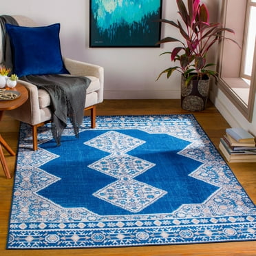 Mark&Day Area Rugs, 6x9 Berg Traditional Blue Area Rug (6'7" x 9')