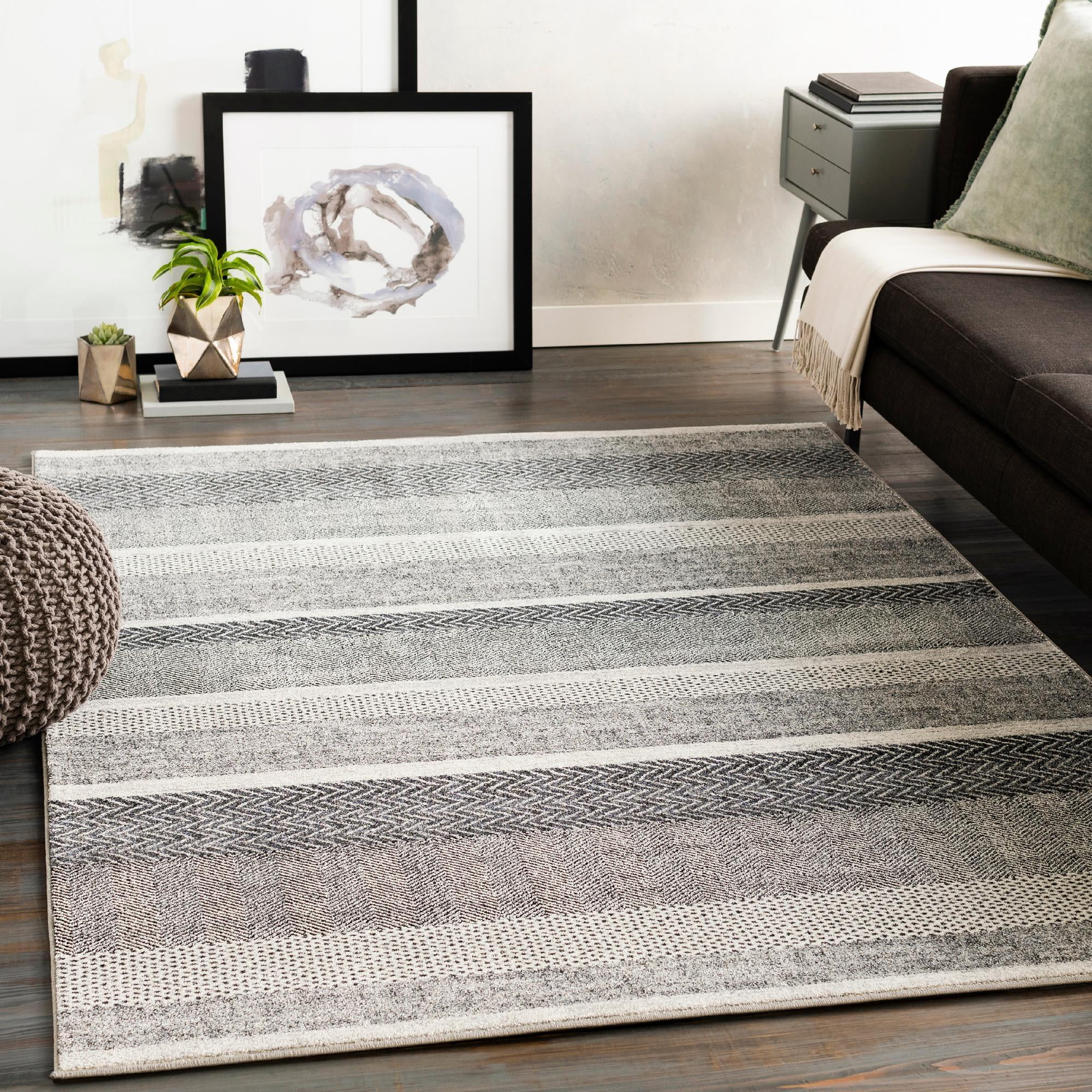 Mark&Day Area Rugs, 6x9 Bloemberg Modern Gray Area Rug (6'7