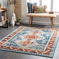 thumbnail image 1 of Mark&Day Area Rugs, 6x9 Chalmers Traditional Teal Area Rug, Teal Carpet for Living Room, Bedroom or Kitchen (6'7" x 9'), 1 of 1