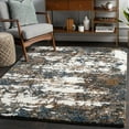 thumbnail image 1 of Mark&Day Area Rugs, 6x9 Dun Modern Shag Teal Area Rug, Brown White Blue Carpet for Living Room, Bedroom or Kitchen (6'7" x 9'), 1 of 7