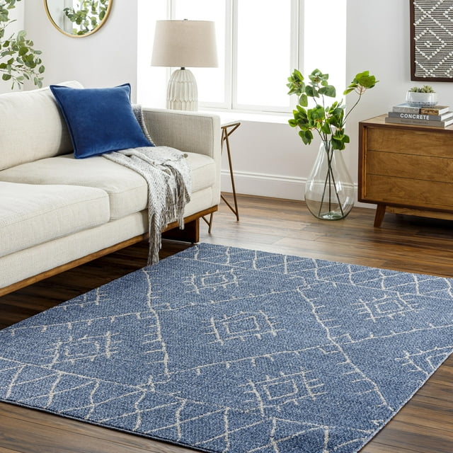Mark&Day Area Rugs, 6x9 East Holman Global Denim Area Rug (6'7" x 9')