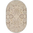 thumbnail image 1 of Mark&Day Wool Rugs, 6x9 Eckville Traditional Light Gray Oval Area Rug, Brown Ivory Carpet for Living Room, Bedroom or Kitchen (6' x 9' Oval), 1 of 7