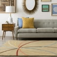 thumbnail image 1 of Mark&Day Wool Rugs, 6x9 Falher Modern Tan Kidney Area Rug, Brown Carpet for Living Room, Bedroom or Kitchen (6' x 9' Kidney), 1 of 5
