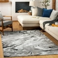 thumbnail image 1 of Mark&Day Area Rugs, 6x9 Halbur Modern Charcoal Marble Area Rug, Grey Ivory Brown Carpet for Living Room, Bedroom or Kitchen (6'7" x 9'), 1 of 7