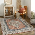 thumbnail image 1 of Mark&Day Area Rugs, 6x9 Ladora Traditional Burnt Orange Area Rug, Orange Ivory Carpet for Living Room, Bedroom or Kitchen (6'7" x 9'), 1 of 6