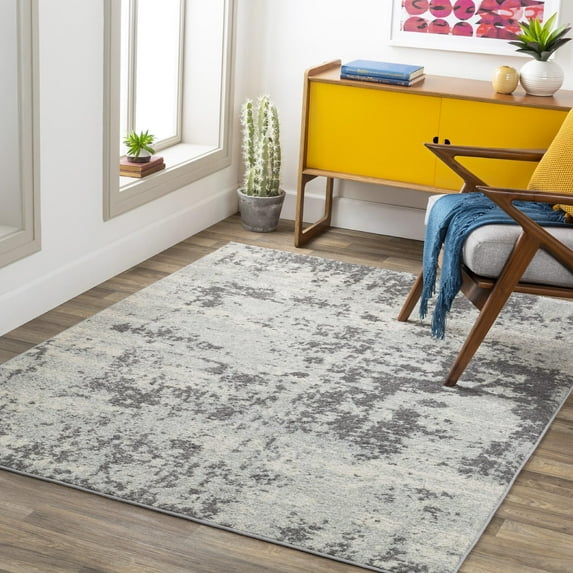 Mark&Day Area Rugs, 6x9 Leah Modern White Area Rug (6'7" x 9')
