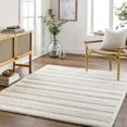 thumbnail image 1 of Mark&Day Area Rugs, 7x9 Leitchfield Modern Shag Cream Area Rug, Beige White Carpet for Living Room, Bedroom or Kitchen (6'7" x 9'), 1 of 6