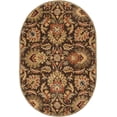thumbnail image 1 of Mark&Day Wool Rugs, 6x9 Lyon Traditional Dark Brown Oval Area Rug, Brown Beige Red Carpet for Living Room, Bedroom or Kitchen (6' x 9' Oval), 1 of 4