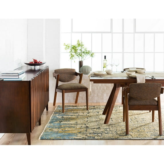 Mark&Day Area Rugs, 6x9 Millom Modern Bright Blue Area Rug, Blue Green Carpet for Living Room, Bedroom or Kitchen (6' x 9')