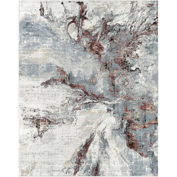 Mark&Day Area Rugs, 6x9 Moorsel Modern Medium Gray Area Rug, Grey Black White Carpet for Living Room, Bedroom or Kitchen (6'7" x 9')