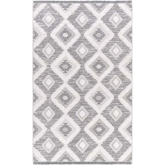 Mark&Day Area Rugs, 6x9 Moran Rustic Light Gray Area Rug, Grey Beige Carpet for Living Room, Bedroom or Kitchen (6'4" x 9')