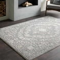 thumbnail image 1 of Mark&Day Area Rugs, 6x9 Nantes Traditional Gray Oval Area Rug, Grey White Carpet for Living Room, Bedroom or Kitchen (6'7" x 9'6" Oval), 1 of 6