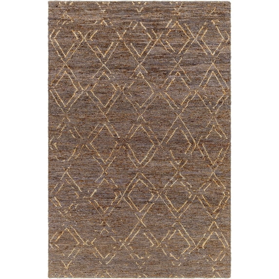 Mark&Day Jute Rugs, 6x9 Pendleton Cottage Charcoal Area Rug, Grey Brown Beige Carpet for Living Room, Bedroom or Kitchen (6' x 9')