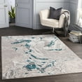 thumbnail image 1 of Mark&Day Area Rugs, 6x9 Riel Modern Abstract Marble Teal Area Rug, Beige Green Marble Swirl Carpet for Living Room, Bedroom or Kitchen (6'7" x 9'), 1 of 4