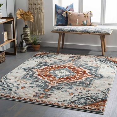 Mark&Day Area Rugs, 6x9 Sam Traditional Burgundy Area Rug (6'7" x 9')