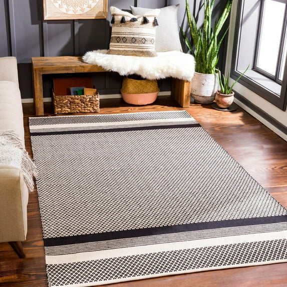 Mark&Day Area Rugs, 6x9 Stillman Valley Rustic Black Area Rug (6' x 9')