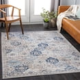 thumbnail image 1 of Mark&Day Area Rugs, 6x9 Viel Traditional Brown Area Rug, Grey Blue White Carpet for Living Room, Bedroom or Kitchen (6'7" x 9'), 1 of 1