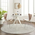 thumbnail image 1 of Mark&Day Area Rugs, 7ft Round Julian Global Charcoal/Light Beige Area Rug, Beige Grey Carpet for Living Room, Bedroom or Kitchen (6'7" Round), 1 of 8