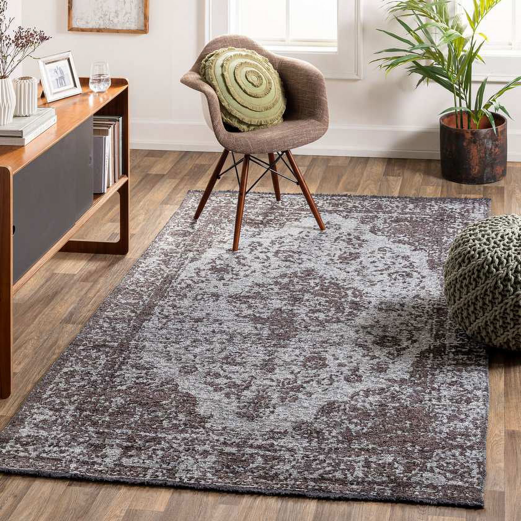 Mark&Day Area Rugs, 7x10 Agios Traditional Dark Brown Area Rug (7'6" x