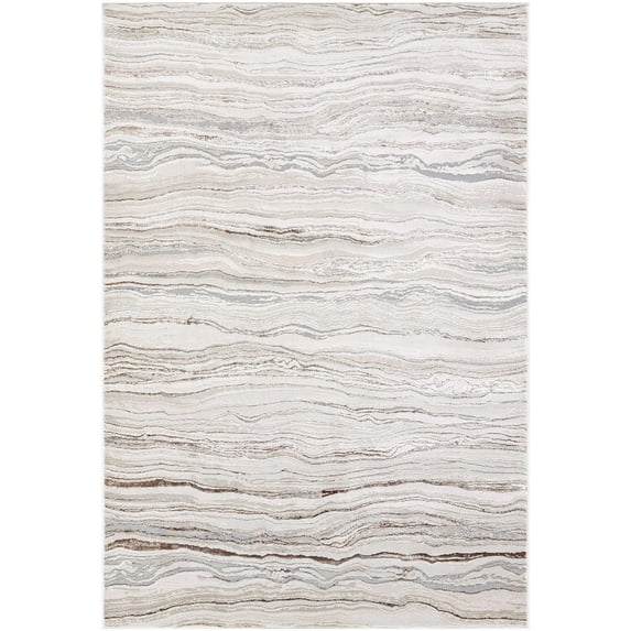Mark&Day Area Rugs, 7x9 Jamaur Modern Light Slate Area Rug, Ivory Cream Beige Carpet for Living Room, Bedroom or Kitchen (6'7" x 9')