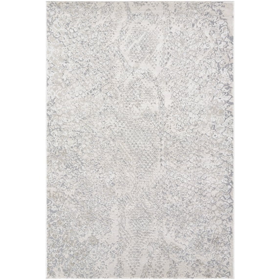 Mark&Day Area Rugs, 7x9 Kyeshia Modern Light Gray Area Rug, Ivory Cream Grey Carpet for Living Room, Bedroom or Kitchen (6'7" x 9')