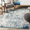 thumbnail image 1 of Mark&Day Area Rugs, 7x9 Leah Modern Navy Aqua Area Rug (6'7" x 9'), 1 of 9