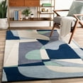 thumbnail image 1 of Mark&Day Wool Rugs, 8x10 Orleans Modern Navy Area Rug, Grey Blue Cream Carpet for Living Room, Bedroom or Kitchen (7'6" x 9'6"), 1 of 8