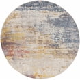 thumbnail image 1 of Mark&Day Area Rugs, 8ft Round Bex Modern Light Gray Area Rug, Blue Grey Yellow Carpet for Living Room, Bedroom or Kitchen (7'10" Round), 1 of 4
