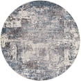 thumbnail image 1 of Mark&Day Area Rugs, 8ft Round Loire Modern Teal Area Rug, Blue Cream Grey Carpet for Living Room, Bedroom or Kitchen (7'10" Round), 1 of 8