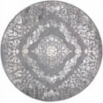 thumbnail image 1 of Mark&Day Area Rugs, 8ft Round Nantes Traditional Gray Area Rug, Grey White Carpet for Living Room, Bedroom or Kitchen (7'10" Round), 1 of 7