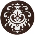 thumbnail image 1 of Mark&Day Area Rugs, 8ft Round Paulding Modern Dark Brown Area Rug, Brown White Carpet for Living Room, Bedroom or Kitchen (8' Round), 1 of 1