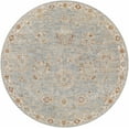 thumbnail image 1 of Mark&Day Area Rugs, 8ft Round Schoorl Traditional Pale Blue Area Rug, Blue Orange Yellow Carpet for Living Room, Bedroom or Kitchen (7'10" Round), 1 of 6