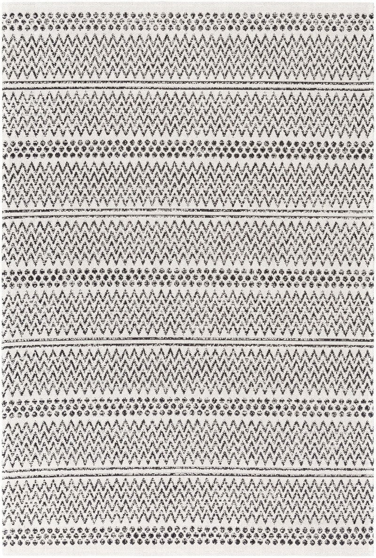 Hand-Knotted Cream Wool-Cotton Blend Bohemian Area Rug 8' x 10'