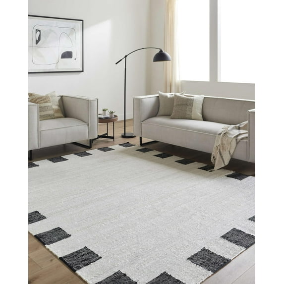 Mark&Day Jute Rugs, 8x10 Ananias Modern Black Area Rug, Black Grey Beige Carpet for Living Room, Bedroom or Kitchen (8' x 10')