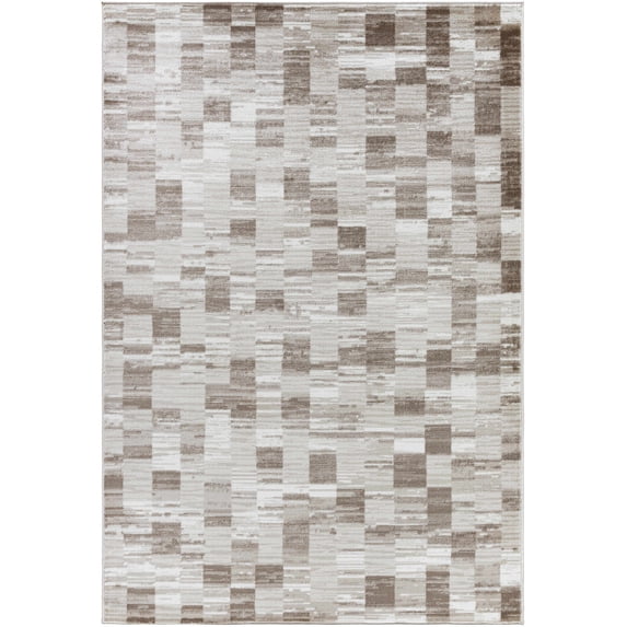 Mark&Day Area Rugs, 8x10 Antwoin Modern Dark Brown Area Rug, Brown Silver Carpet for Living Room, Bedroom or Kitchen (7'10" x 10'2")