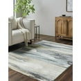 thumbnail image 1 of Mark&Day Area Rugs, 8x10 Bennington Modern Aqua Area Rug, Blue Grey Brown Carpet for Living Room, Bedroom or Kitchen (7'10" x 10'), 1 of 1