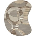 thumbnail image 1 of Mark&Day Wool Rugs, 8x10 Besancon Modern Dark Brown Kidney Area Rug, Brown Beige Carpet for Living Room, Bedroom or Kitchen (8' x 10' Kidney), 1 of 8