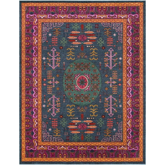 Mark&Day Area Rugs, 8x10 Beziers Traditional Bright Red Area Rug, Red Black Carpet for Living Room, Bedroom or Kitchen (7'10" x 10'2")