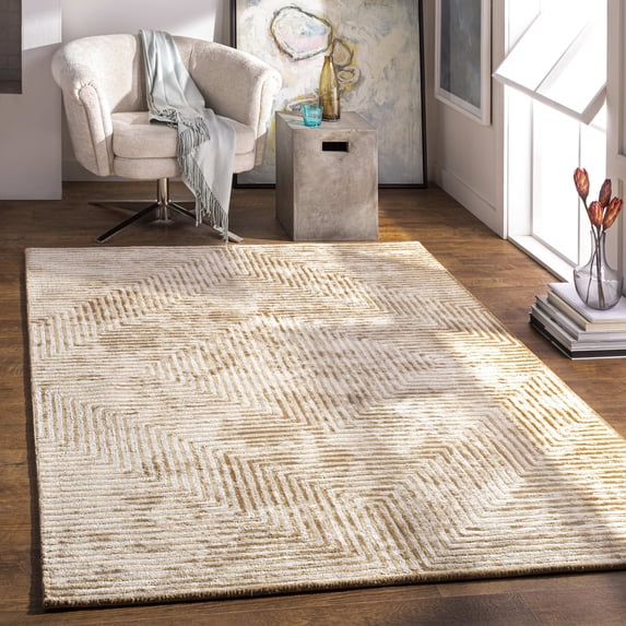 Mark&Day Area Rugs, 8x10 Calais Modern Light Beige Area Rug, Beige Carpet for Living Room, Bedroom or Kitchen (8' x 10')