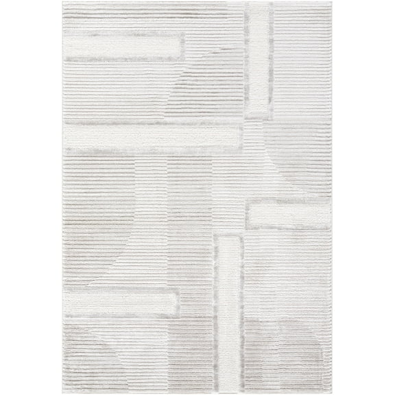 Mark&Day Area Rugs, 8x10 Candace Modern Light Beige Area Rug, Silver White Carpet for Living Room, Bedroom or Kitchen (7'10" x 10')