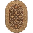 thumbnail image 1 of Mark&Day Wool Rugs, 8x10 Daysland Traditional Dark Brown Oval Area Rug, Brown Beige Carpet for Living Room, Bedroom or Kitchen (8' x 10' Oval), 1 of 4