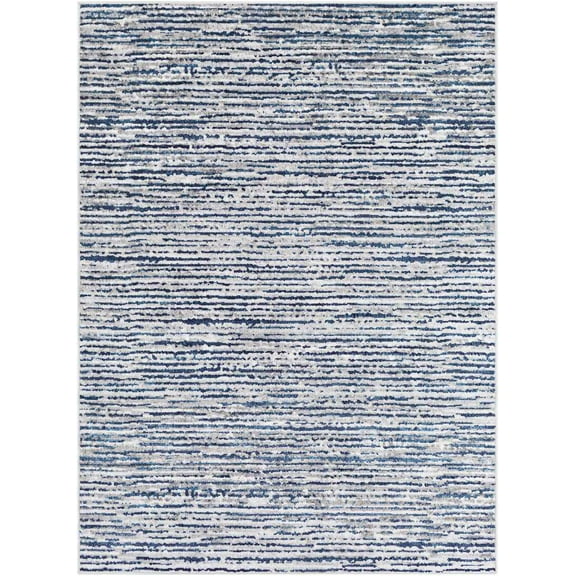 Mark&Day Area Rugs, 8x10 Delisle Modern Navy Area Rug, Blue White Carpet for Living Room, Bedroom or Kitchen (7'10" x 10'2")