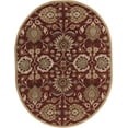 thumbnail image 1 of Mark&Day Wool Rugs, 8x10 Eckville Traditional Burgundy Oval Area Rug, Brown Red Carpet for Living Room, Bedroom or Kitchen (8' x 10' Oval), 1 of 5