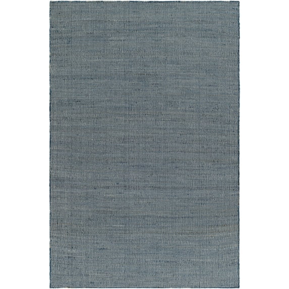 Mark&Day Jute Rugs, 8x10 Herpen Cottage Slate Blue Area Rug, Deep Teal Cream Carpet for Living Room, Bedroom or Kitchen (8' x 10')
