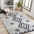 thumbnail image 1 of Mark&Day Area Rugs, 8x10 Keinse Global Shag Light Gray Area Rug, Black Grey White Carpet for Living Room, Bedroom or Kitchen (7'10" x 10'), 1 of 2