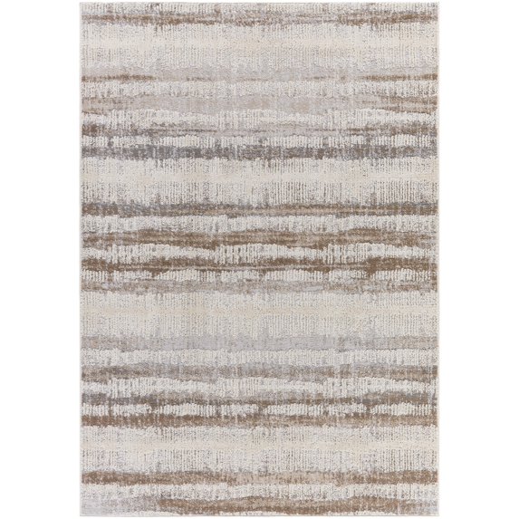 Mark&Day Area Rugs, 8x10 Kessa Modern Dark Brown Area Rug, Brown Grey Silver Carpet for Living Room, Bedroom or Kitchen (7'10" x 10')