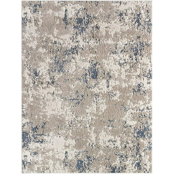 Mark&Day Area Rugs, 8x10 Latrese Modern Abstract Marble Dark Blue Area Rug, Blue Cream Brown Marble Swirl Carpet for Living Room, Bedroom or Kitchen (7'10" x 10')