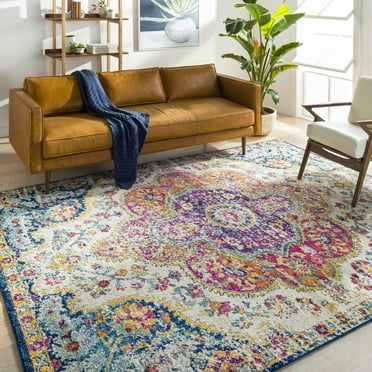 Mark&Day Area Rugs, 8x10 Lola Traditional Pink Saffron Area Rug (7'10" x 10'3")